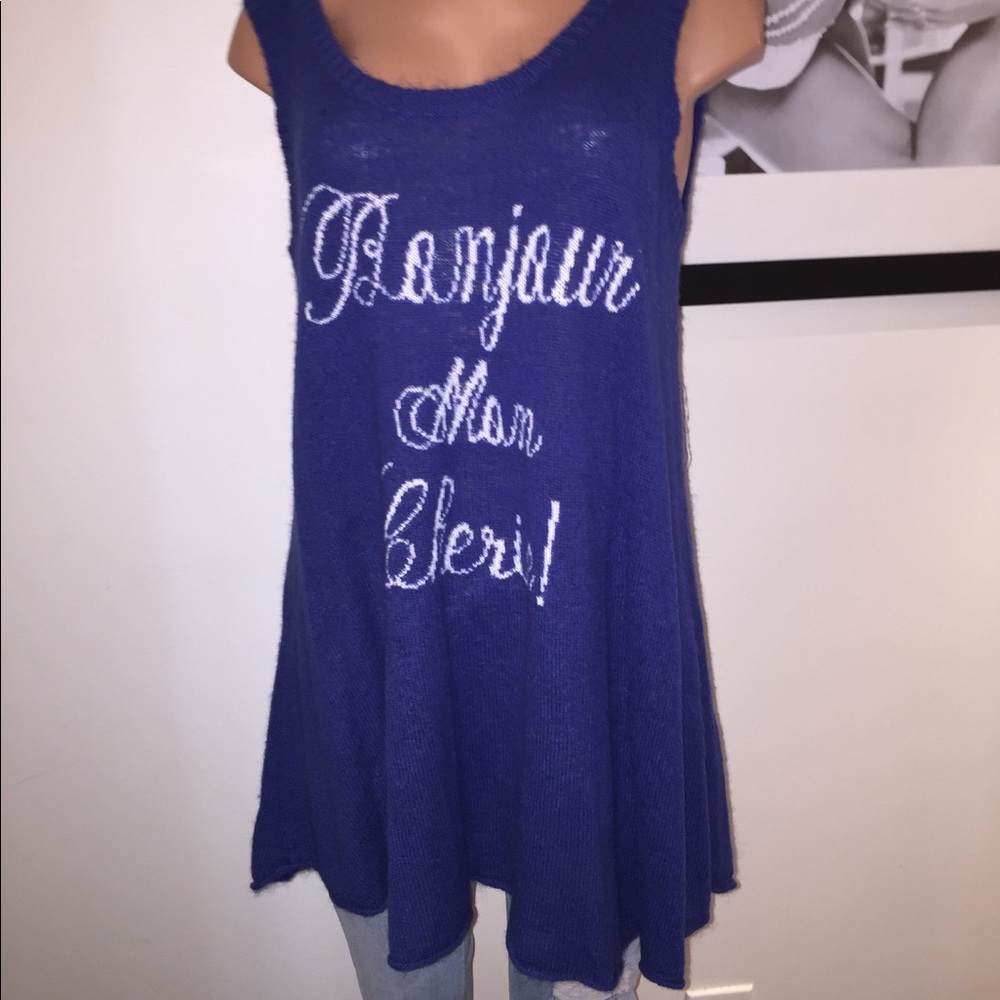 WILDFOX Bonjour Mon Cheri! Sweater Tank